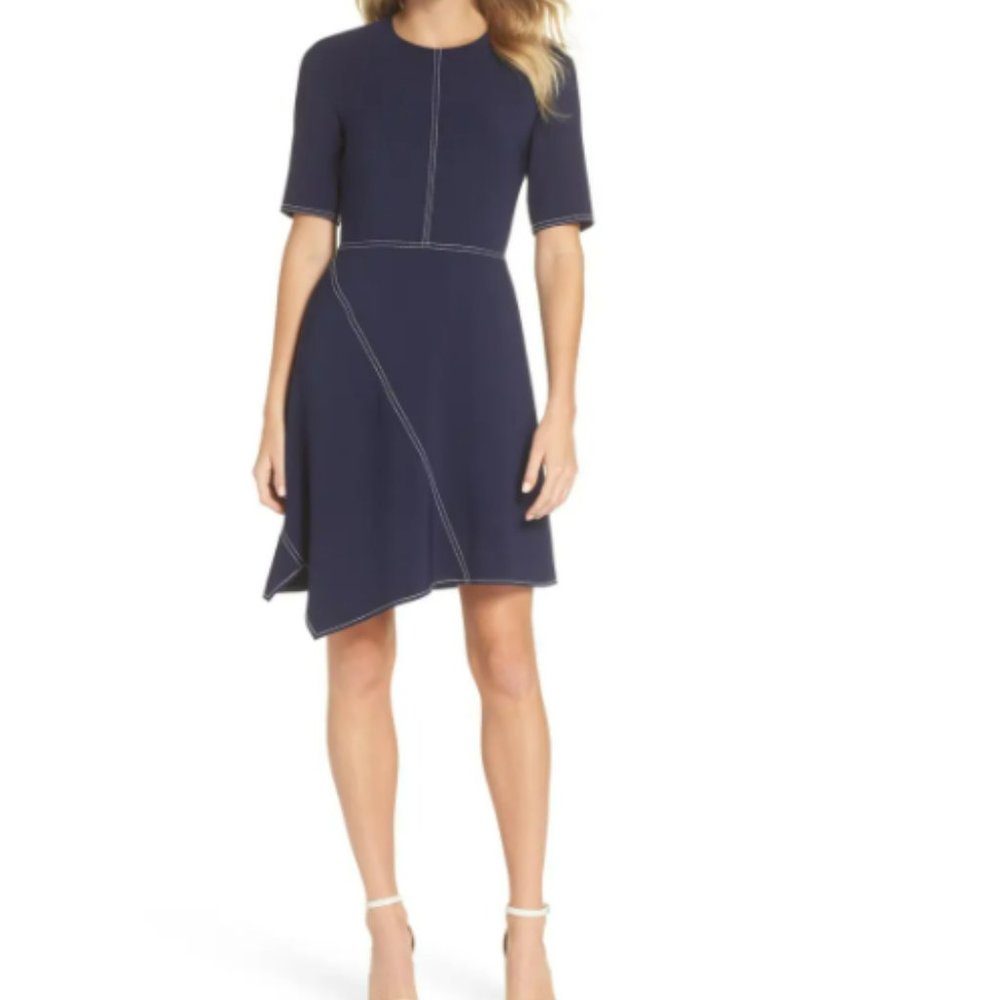 Vince Camuto Laguna Asymmetrical A-Line Dress - Size 8